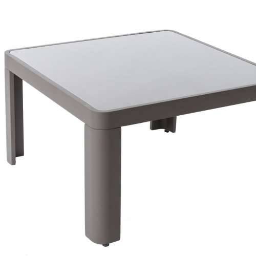 Pomoćni stolić Stella Siva Aluminij Kaljeno staklo 70 x 70 x 40 cm Cijena