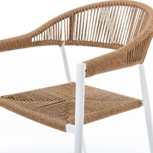 Dārza krēsls Neska Bijela Aluminij sintetički ratan 56 x 59,5 x 81 cm Cijena