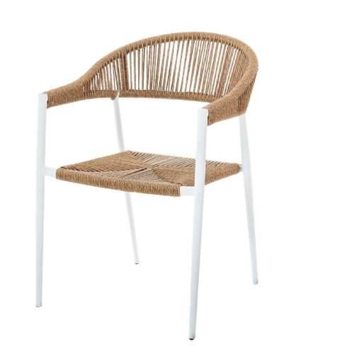 Dārza krēsls Neska ii Bijela sintetski Aluminij 56 x 59,5 x 81 cm Cijena