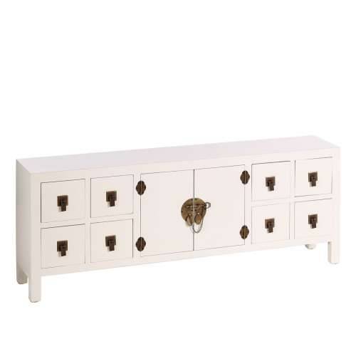 Namještaj za TV kabinet ORIENTE 130 x 24 x 50,5 cm Drvo Bijela Cijena