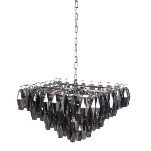 Stropna svjetiljka 58 x 58 x 44 cm Kristal Metal Srebro Cijena