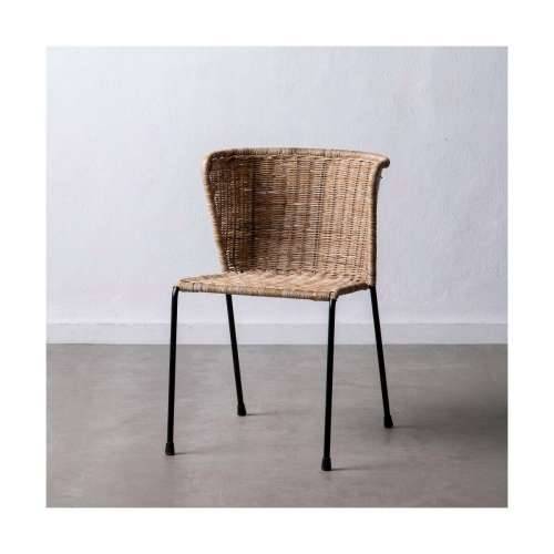 Blagavaonska stolica 50 x 54 x 77 cm Prirodno Crna Cijena