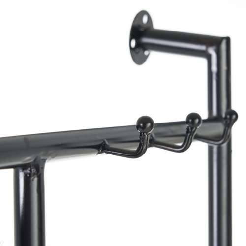 Stalak za kapute 67 x 19 x 166,5 cm Kristal Crna zlatan Metal Cijena