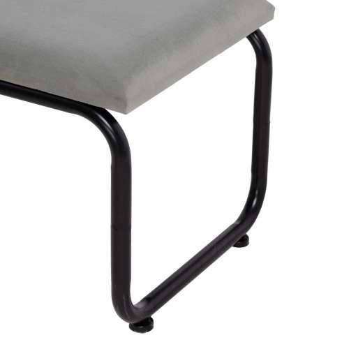 Stolac 110 x 40 x 68 cm Sintetička Tkanina Siva Metal Cijena