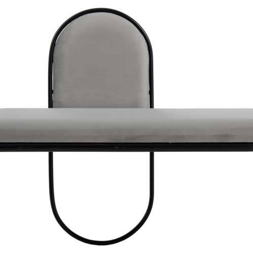 Stolac 110 x 40 x 68 cm Sintetička Tkanina Siva Metal Cijena