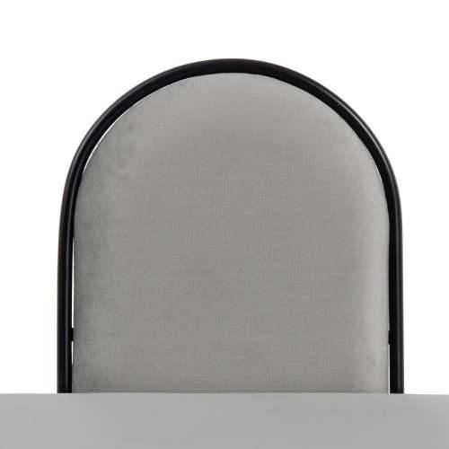 Stolac 110 x 40 x 68 cm Sintetička Tkanina Siva Metal Cijena