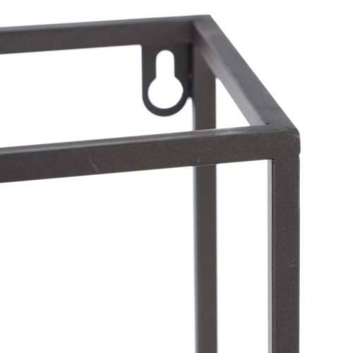Polica 36 x 12 x 36 cm Crna zlatan Metal Cijena