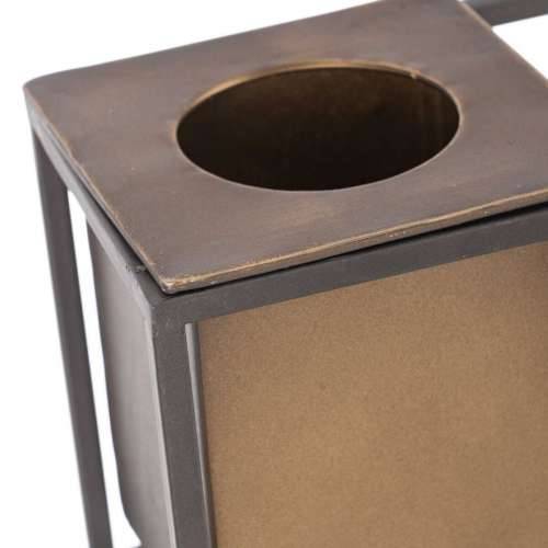 Polica 36 x 12 x 36 cm Crna zlatan Metal Cijena