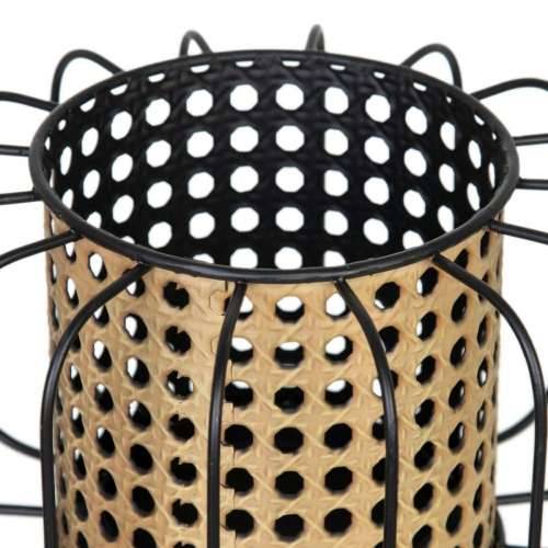 Svijećnjak 20 x 20 x 21 cm Prirodno Crna Metal Cijena