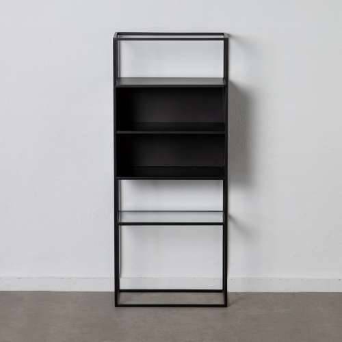 Polica BRICK 55 x 30 x 132 cm Kristal Crna Metal Cijena