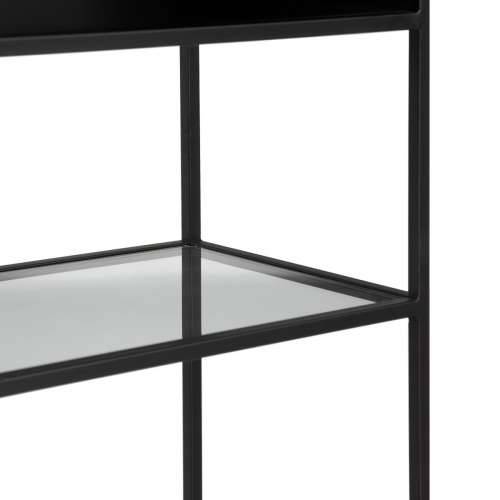 Polica BRICK 55 x 30 x 132 cm Kristal Crna Metal Cijena
