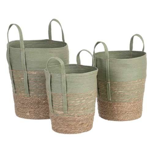 Set Košara 42 x 42 x 48 cm Metvica Prirodno vlakno (3 Dijelovi) Cijena