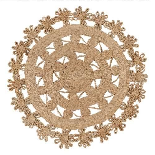 Tepih Prirodno Juta 120 x 120 cm Cijena