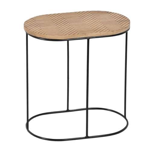 Pomoćni stolić 60 x 39,5 x 60 cm Prirodno Crna Metal Drvo (2 kom.) Cijena
