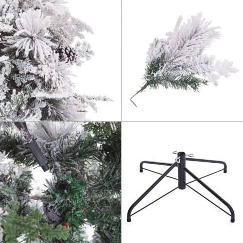 Pom de Crăciun Bijela Zelena PVC Metal Polietilen snježno 240 cm Cijena