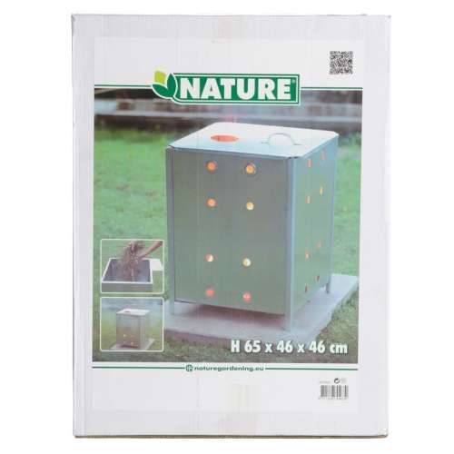 Nature Peć za spaljivanje od pocinčanog čelika 46x46x65 cm četvrtasta - Četvrtasto Cijena