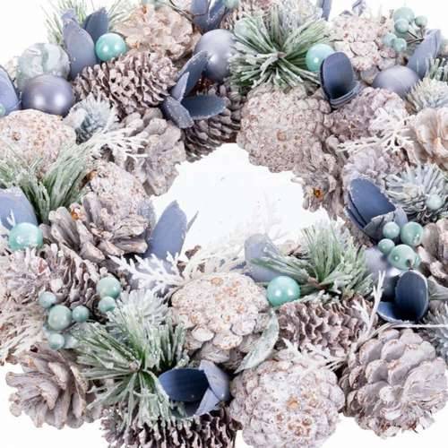 Coroană de Crăciun Plava Pisana Plastika Foam 26 x 26 x 7,5 cm Cijena
