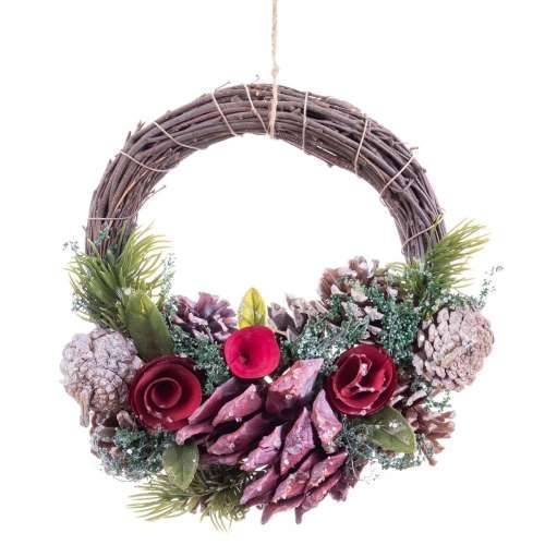 Coroană de Crăciun Crvena Pisana Ratan Plastika Foam Ananas 24 x 22 x 8 cm Cijena