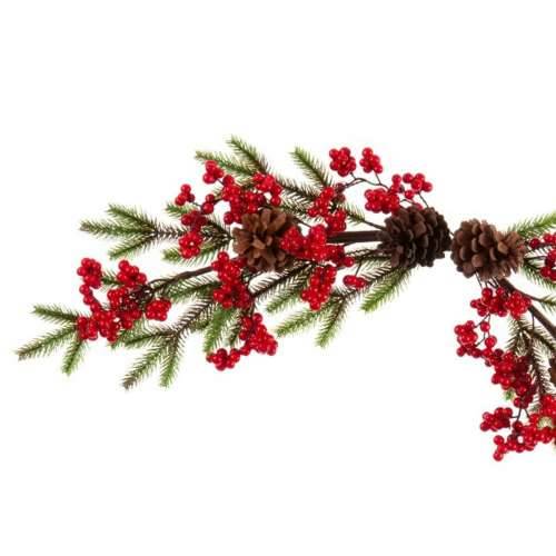 Stolni ukras Crăciun Crvena Pisana Plastika Foam Ananas 70 cm Cijena
