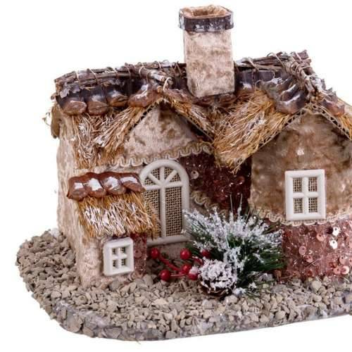 Božićni ukras Pisana Prirodno Polyfoam kuća 18 x 22 x 15 cm Cijena