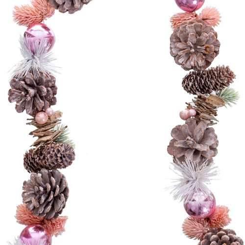 Božićni vijenac Bijela Roza Plastika Foam Ananas 150 cm Cijena