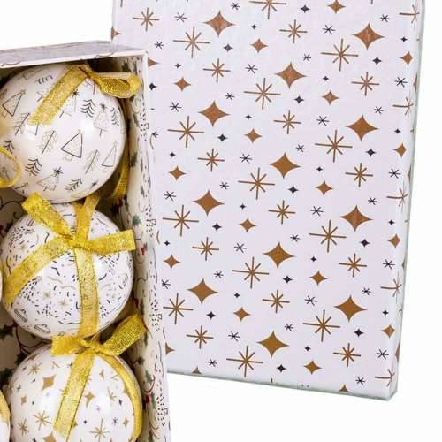 Globuri de Crăciun Bijela zlatan Papir Polyfoam 7,5 x 7,5 x 7,5 cm (6 kom.) Cijena
