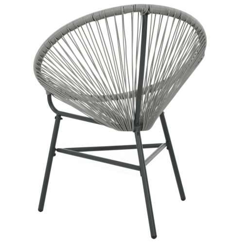 Vrtna okrugla stolica od poliratana siva Cijena