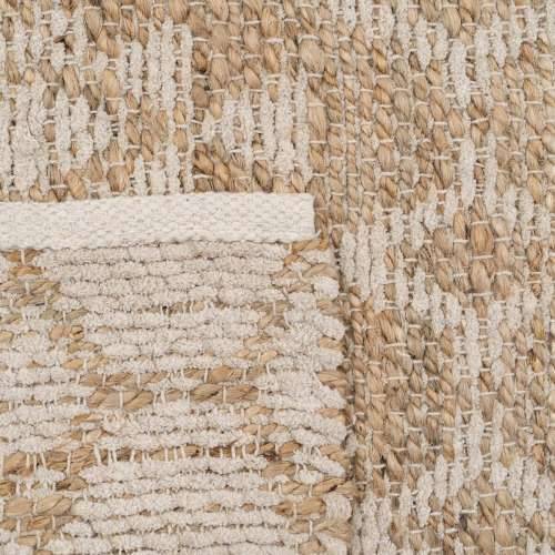 Tepih Bijela Prirodno 60 % Pamuk Juta 160 x 230 cm Cijena