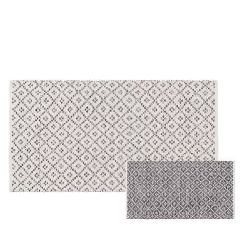 Tepih Bijela Siva 70 % pamuk 30 % Poliester 80 x 150 cm Cijena