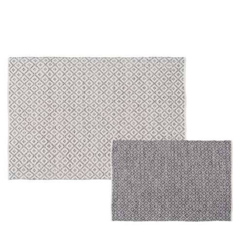Tepih Bijela Siva 70 % pamuk 30 % Poliester 160 x 230 cm Cijena