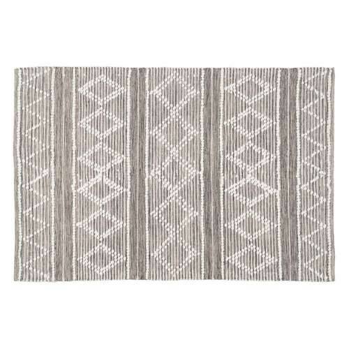 Tepih Bijela Siva 60 % Pamuk 40 % Poliester 160 x 230 cm Cijena
