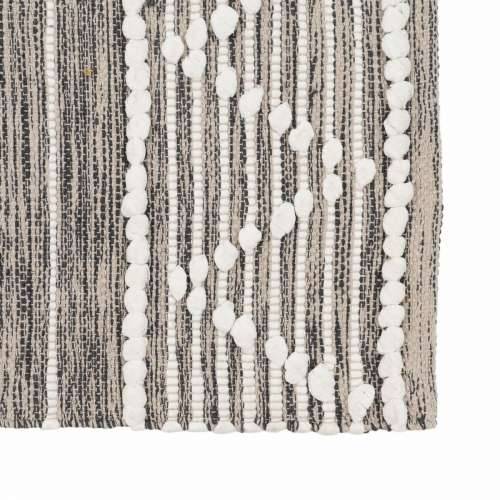 Tepih Bijela Siva 60 % Pamuk 40 % Poliester 160 x 230 cm Cijena