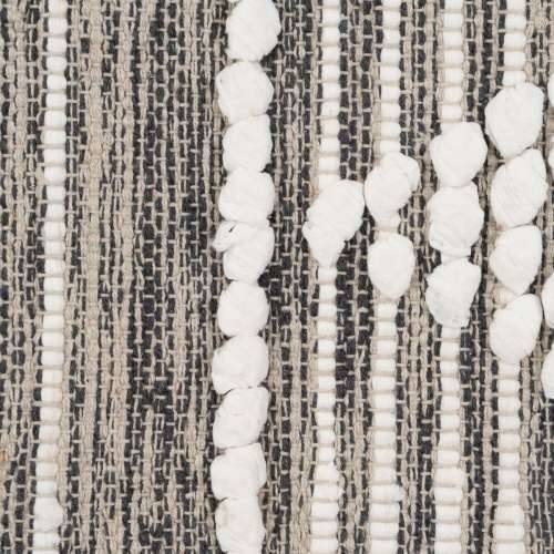 Tepih Bijela Siva 60 % Pamuk 40 % Poliester 160 x 230 cm Cijena