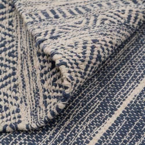 Tepih Plava Bijela 70 % pamuk 30 % Poliester 120 x 180 cm Cijena