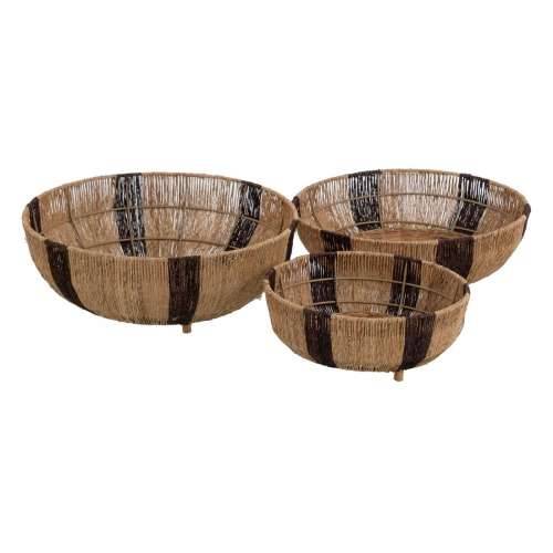 Set košara Smeđa Prirodno Juta 42 x 42 x 13 cm (3 kom.) Cijena