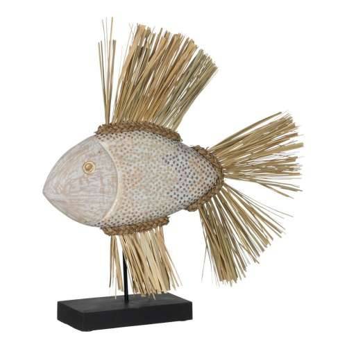 Ukrasna figura Bijela Smeđa Prirodno Riba 57 x 12 x 60 cm Cijena