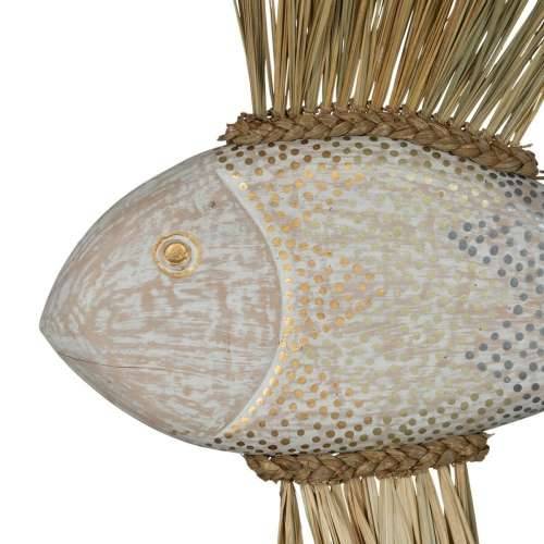Ukrasna figura Bijela Smeđa Prirodno Riba 57 x 12 x 60 cm Cijena