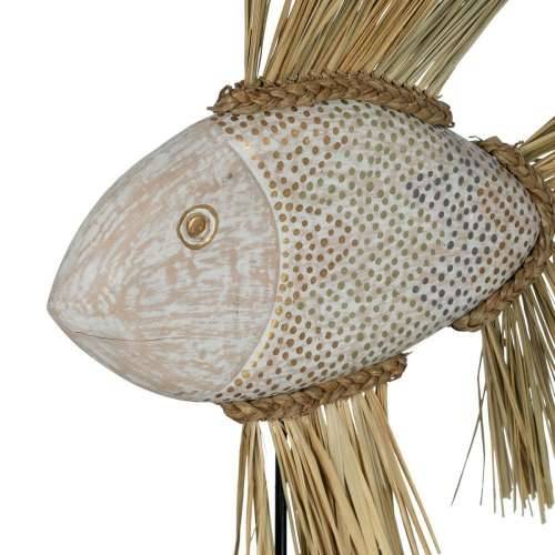 Ukrasna figura Bijela Smeđa Prirodno Riba 57 x 12 x 60 cm Cijena
