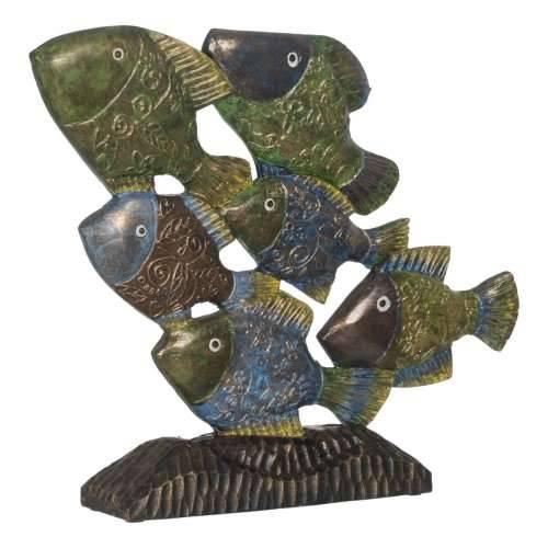 Ukrasna figura Plava Smeđa Zelena Ribe 60 x 11,5 x 52 cm Cijena