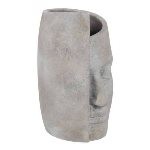 Vaza Siva Cement Lice 18,5 x 16 x 27,5 cm Cijena