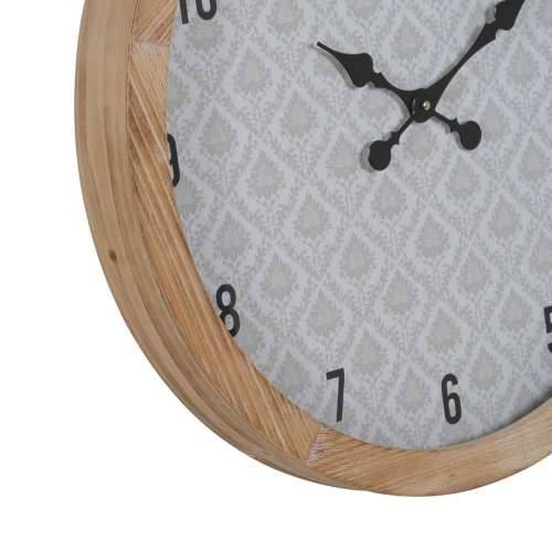 Zidni sat Bijela Prirodno Drvo Kristal 60 x 60 x 6,5 cm Cijena