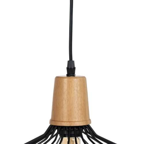 Stropna svjetiljka Crna Prirodno Drvo Željezo 220-240 V 36 x 36 cm Cijena