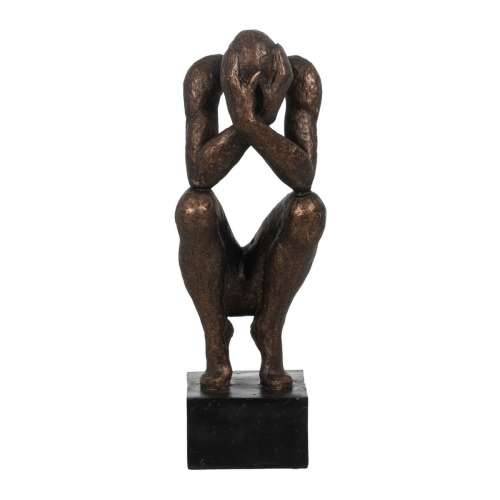 Ukrasna figura Crna Bakar Moški 16 x 19 x 47 cm Cijena