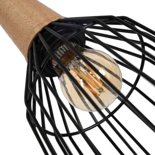 Stropna svjetiljka Crna Prirodno Drvo Željezo 220-240 V 20 x 19,5 cm Cijena