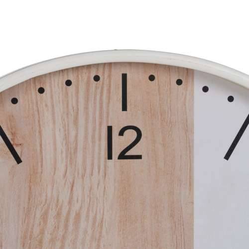 Zidni sat Bijela Prirodno Drvo 60 x 60 x 5,5 cm Cijena