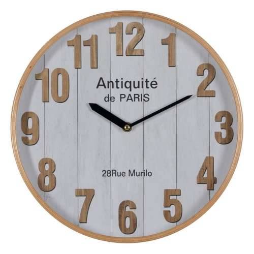 Zidni sat Bijela Prirodno Drvo Kristal 32 x 32 x 4,5 cm Cijena