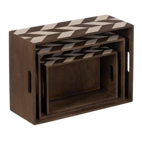 Set ukrasnih kutija Smeđa Prirodno Paulovnija 44 x 31 x 18 cm (3 Dijelovi) Cijena