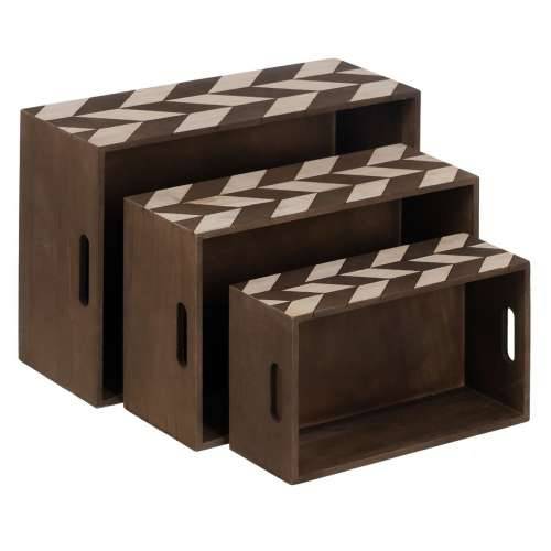 Set ukrasnih kutija Smeđa Prirodno Paulovnija 44 x 31 x 18 cm (3 Dijelovi) Cijena