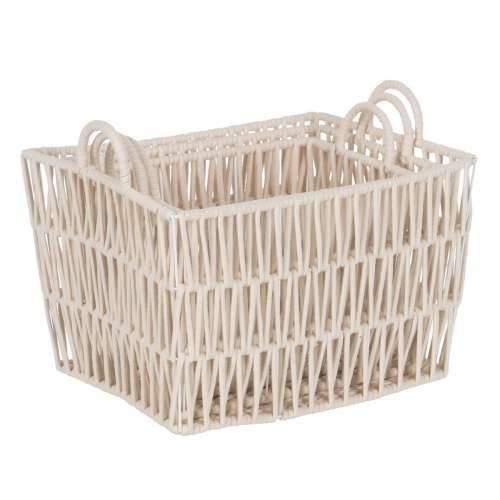 Set Košara Bijela Uže 45 x 35 x 36 cm (3 Dijelovi) Cijena