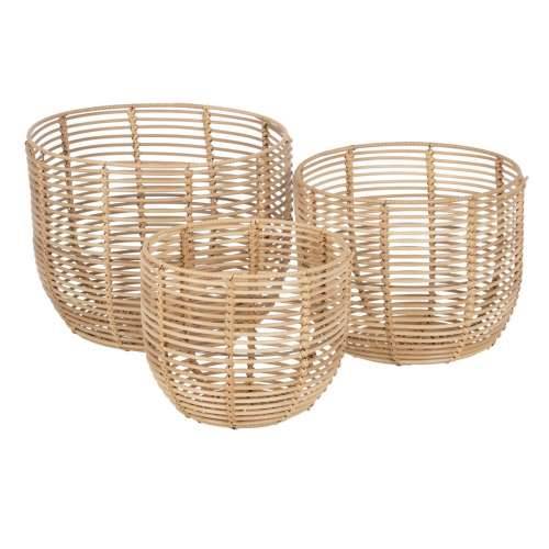 Set Košara Prirodno Smola 35 x 35 x 29 cm (3 Dijelovi) Cijena